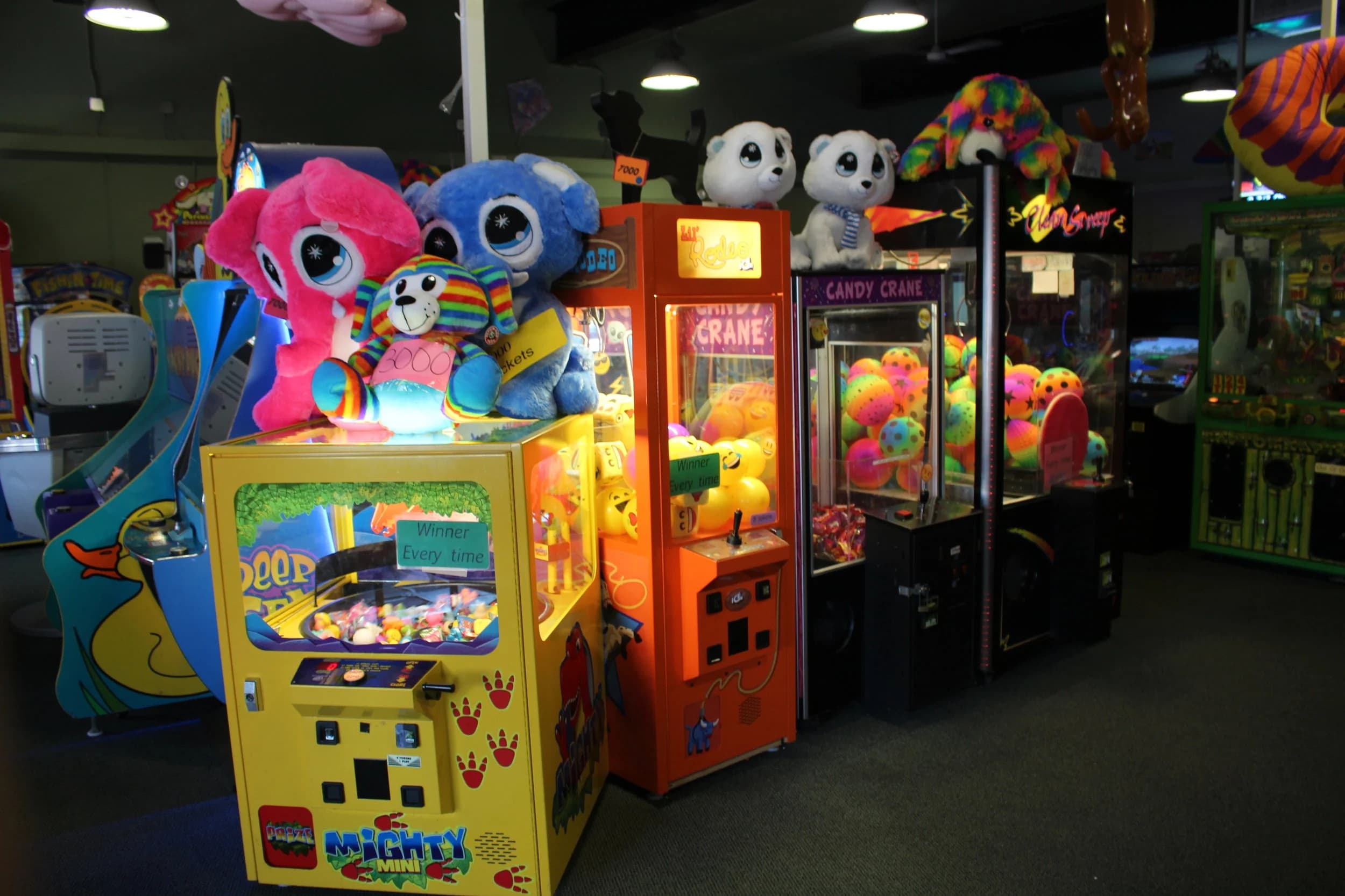 Claw machine wins at The Smile Factory